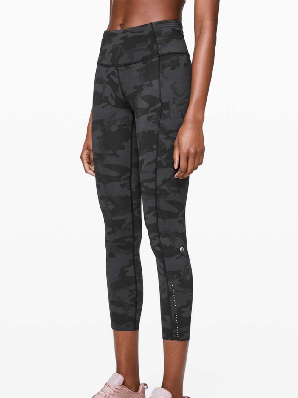 Lululemon Fast and Free 7/8 Leggings Black Camo